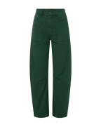 Veronica Beard Sloan Barrel Pant - Dark Hunter Green