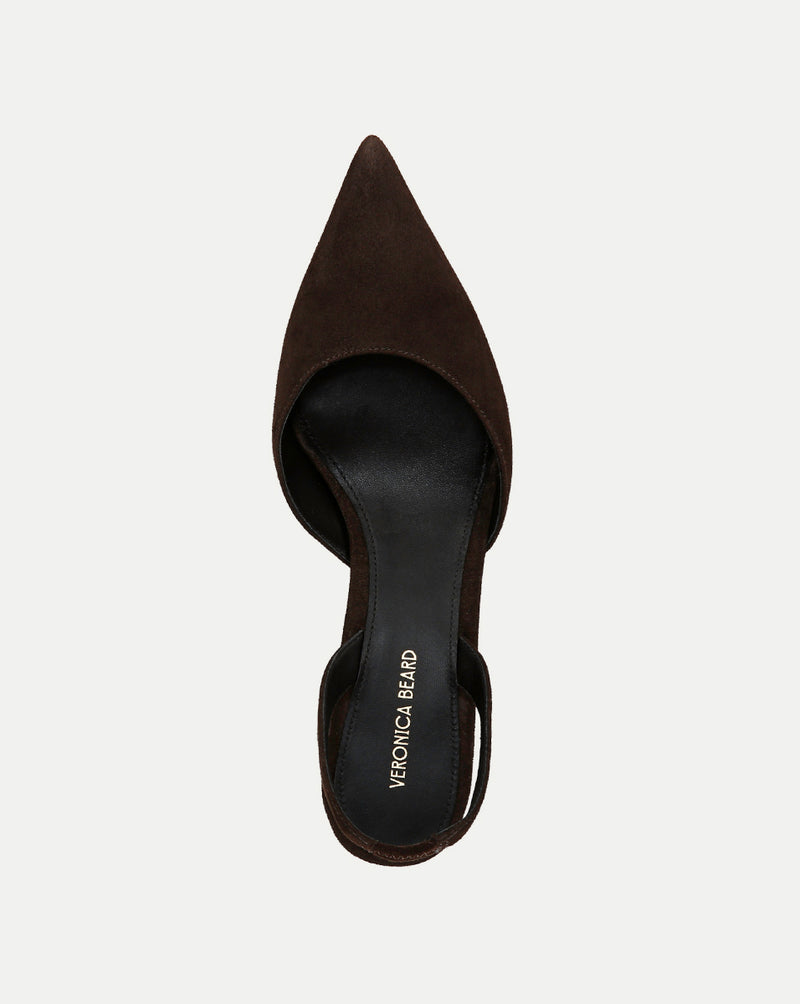 Veronica Beard Caroline Suede Slingback Pump - Espresso
