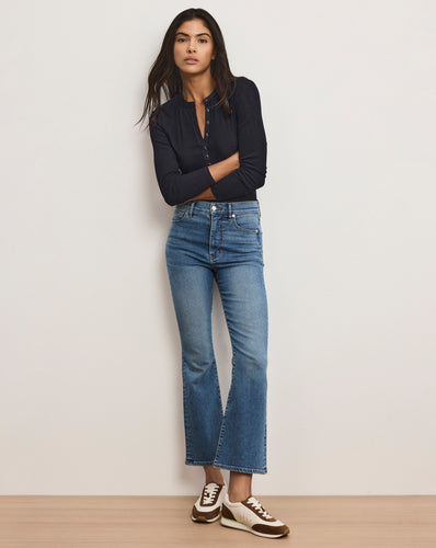 Veronica Beard Carson Kick-Flare Jean - French Kiss