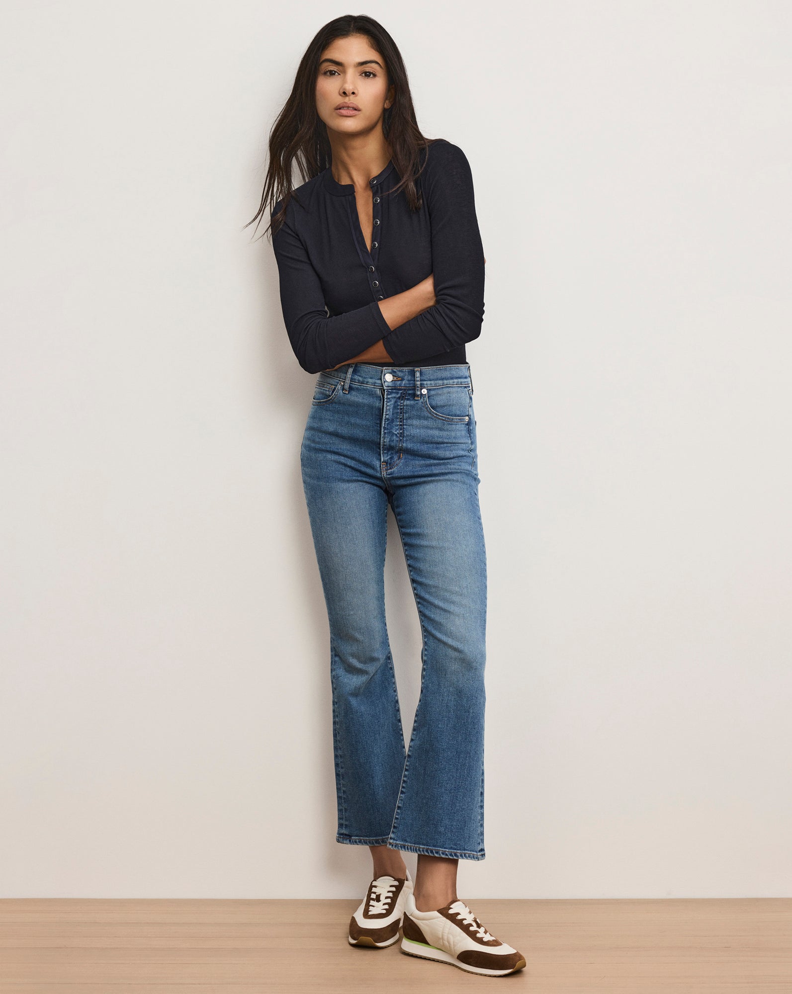 Veronica Beard Carson Kick-Flare Jean - French Kiss