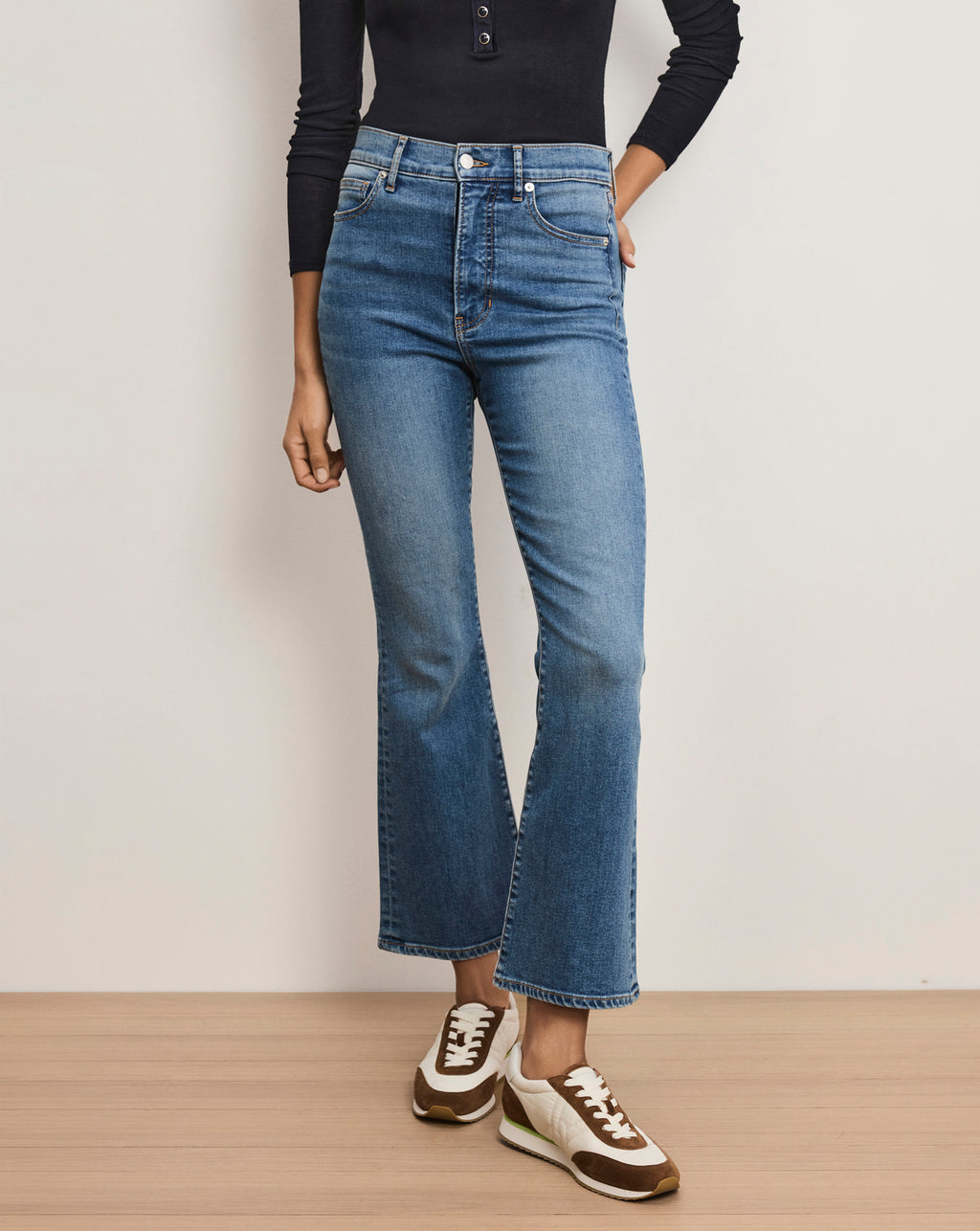 Veronica Beard Carson Kick-Flare Jean - French Kiss