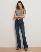 Veronica Beard Beverly Patch-Pocket Skinny-Flare Jean - City Lights