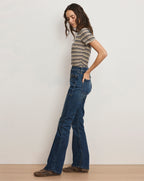 Veronica Beard Beverly Patch-Pocket Skinny-Flare Jean - City Lights