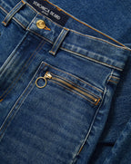 Veronica Beard Beverly Patch-Pocket Skinny-Flare Jean - City Lights