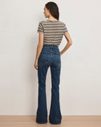 Veronica Beard Beverly Patch-Pocket Skinny-Flare Jean - City Lights