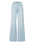 Veronica Beard Taylor Embroidered Wide-Leg Jean - Sun Spark