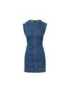 Veronica Beard Imara Denim Mini Dress - Dark Bright Blue