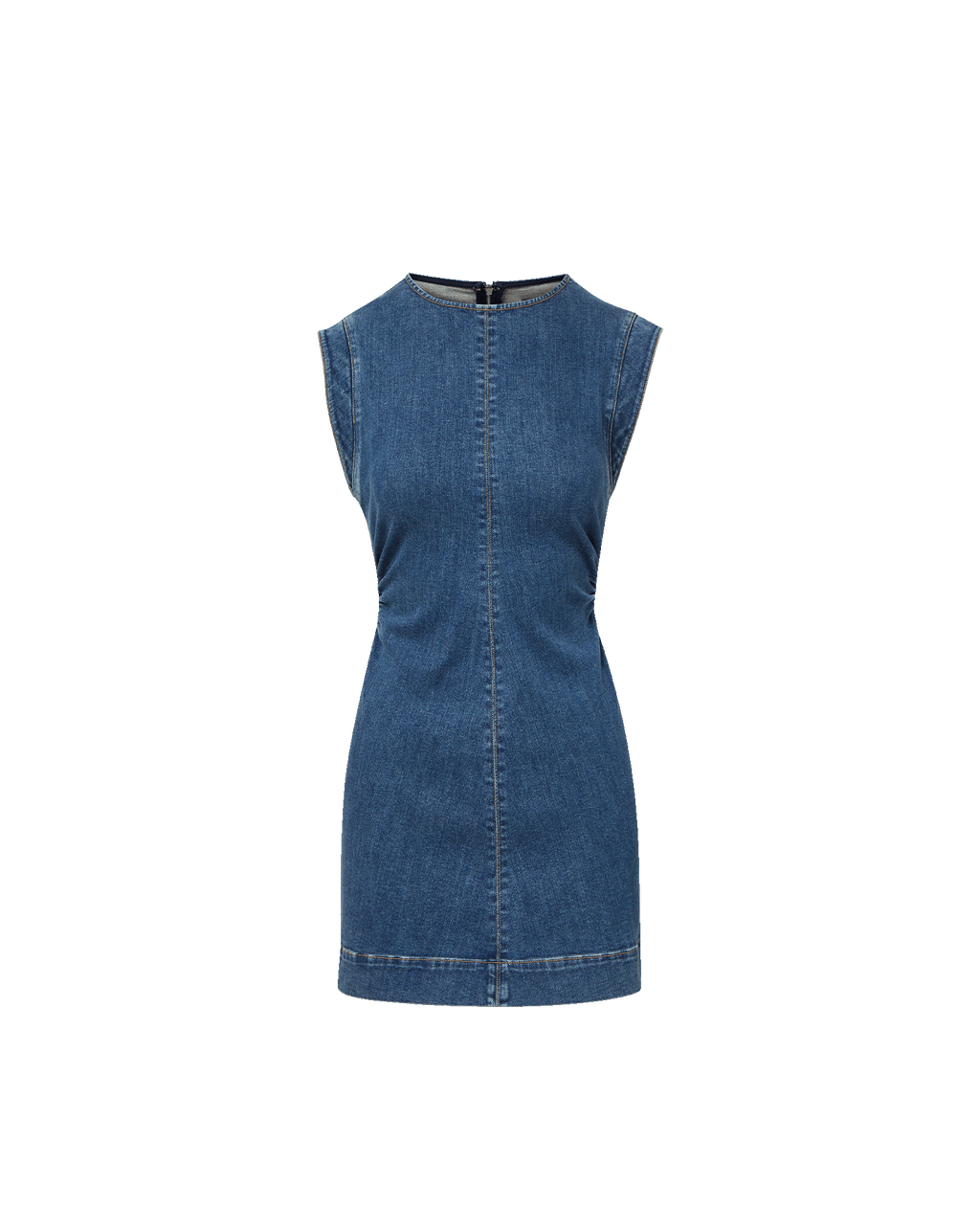 Veronica Beard Imara Denim Mini Dress - Dark Bright Blue