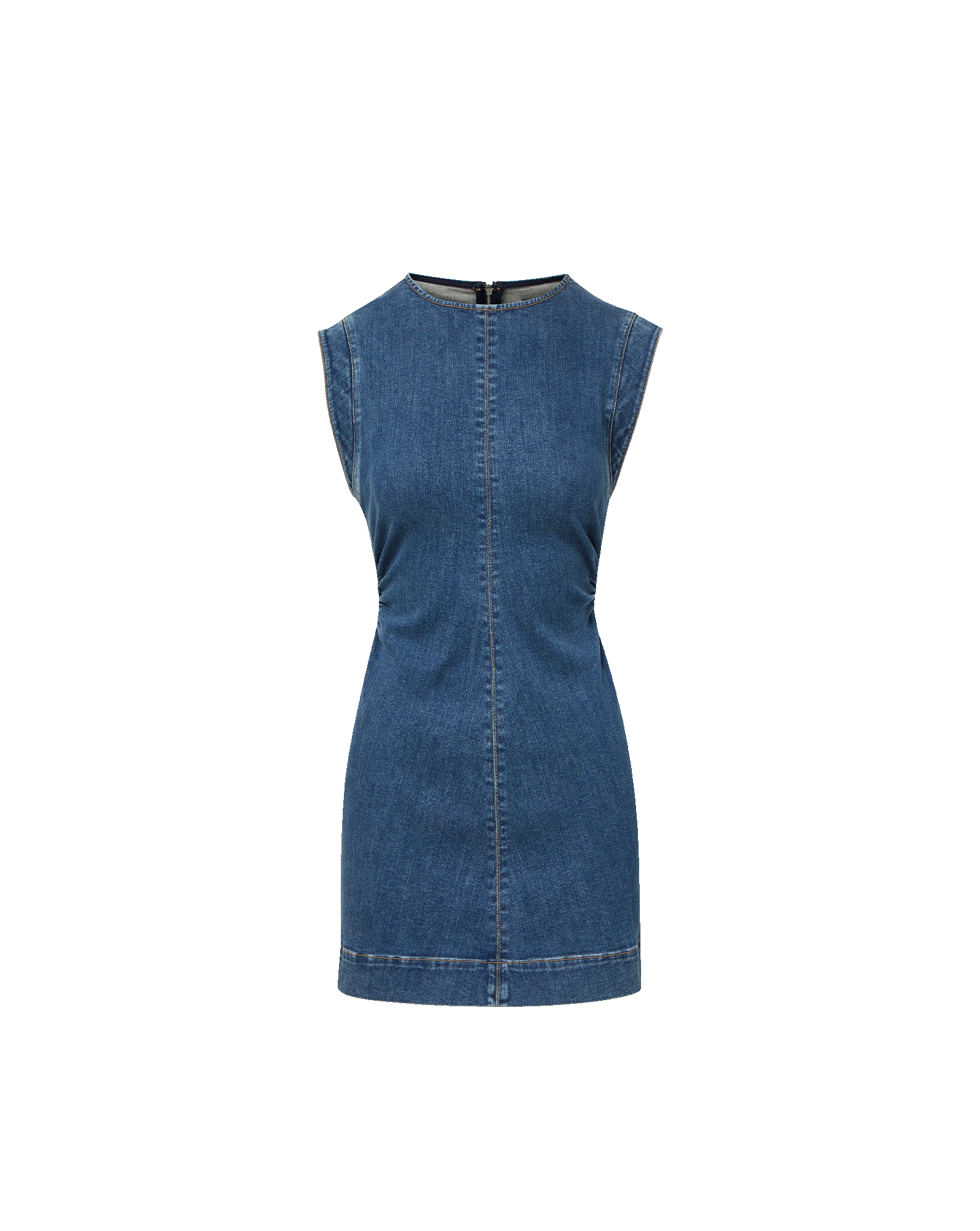Veronica Beard Imara Denim Mini Dress - Dark Bright Blue