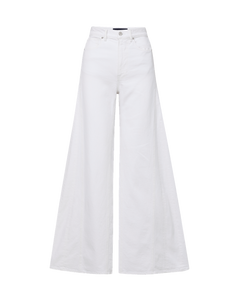 Veronica Beard White denim wide-leg jeans.