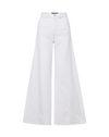 Veronica Beard White denim wide-leg jeans.