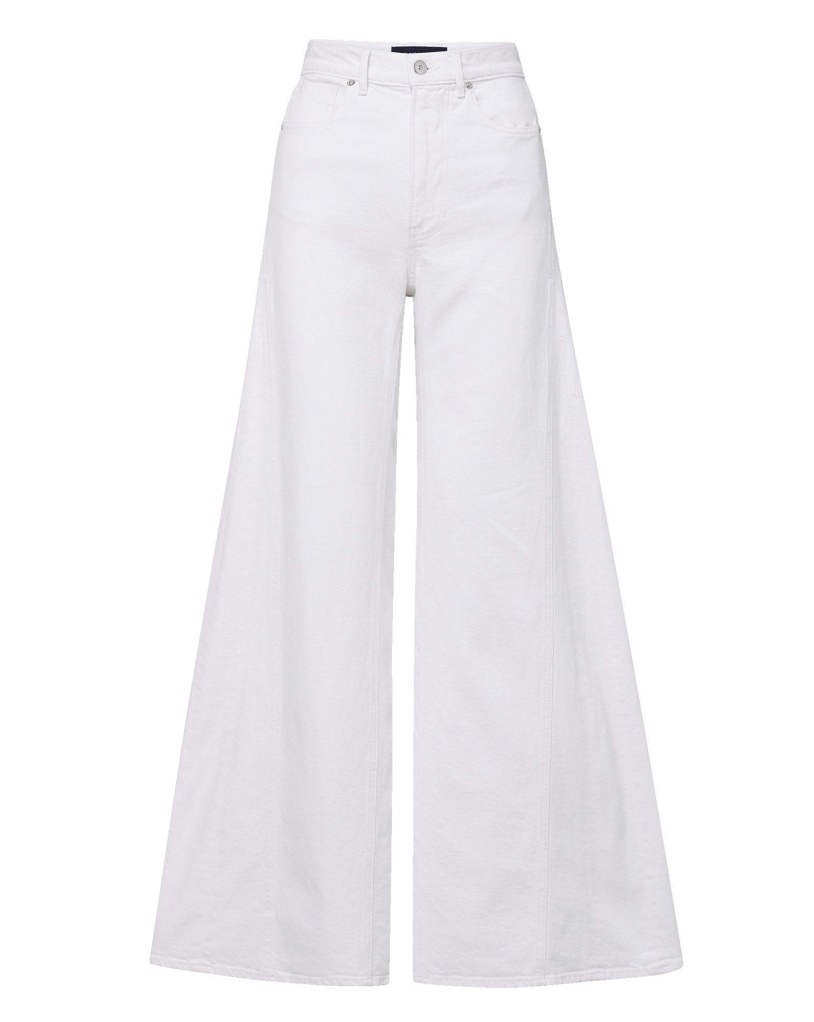 Vicki Extra-Wide-Leg Jean in White | Veronica Beard