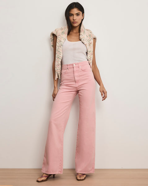 Taylor Wide-Leg Jean in Petal Pink | Veronica Beard