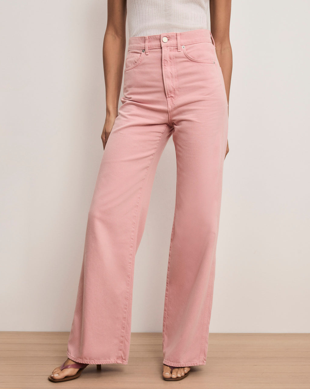 Veronica Beard Taylor Wide-Leg Jean - Petal