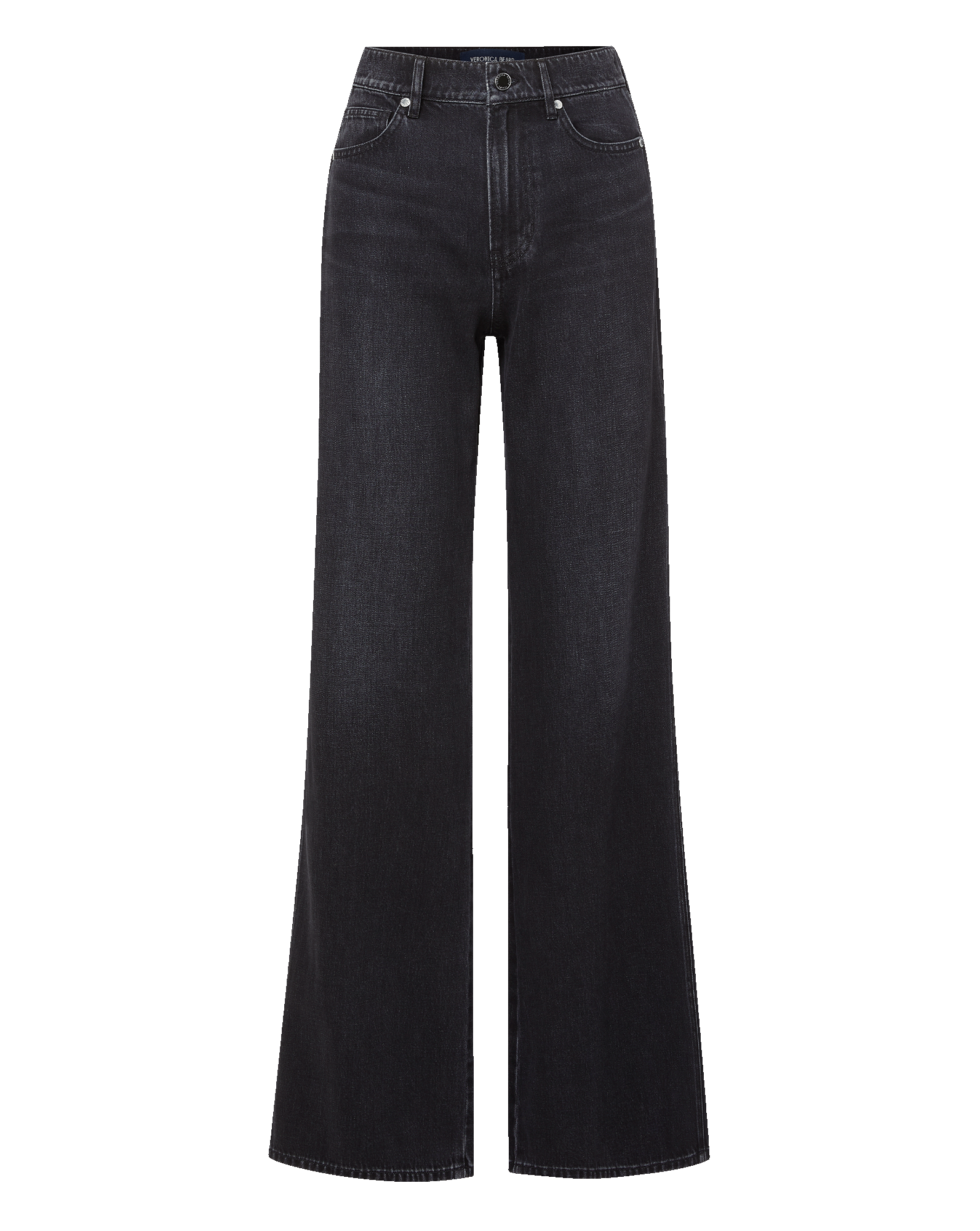 Kasey Wide-Leg Jean in Washed Black Onyx | Veronica Beard Kasey Wide-Leg Jean in Washed Black Onyx | Veronica Beard