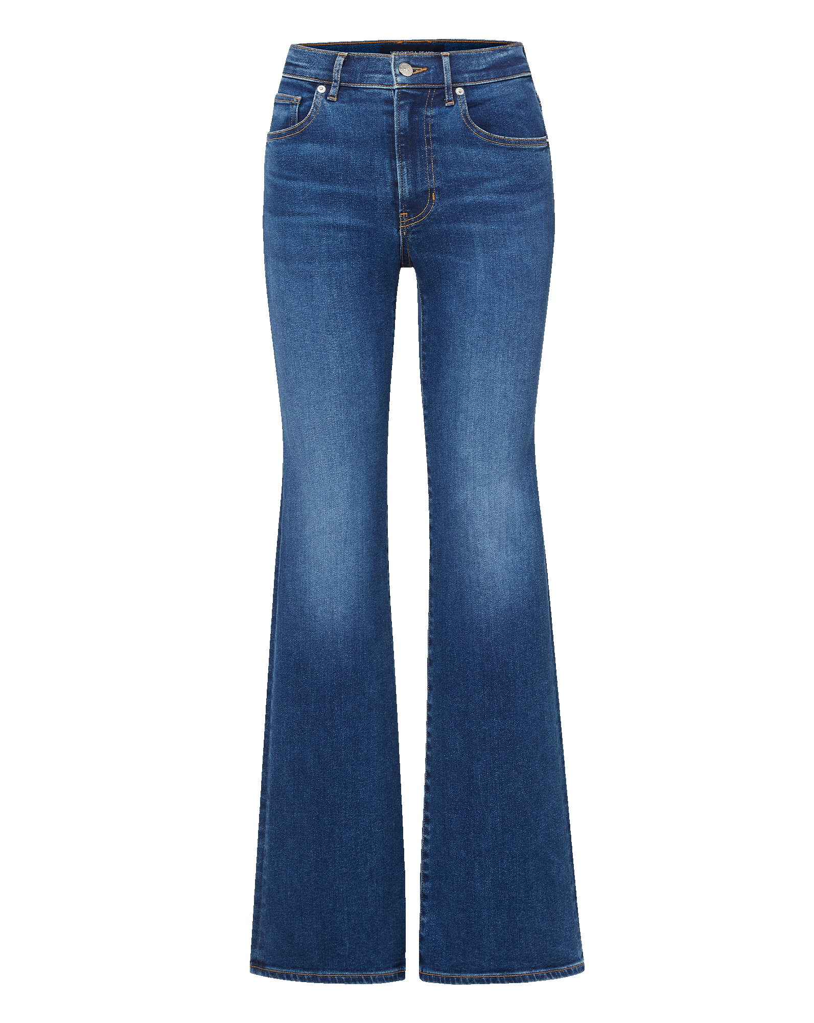 Veronica Beard Crosbie Slim Wide-Leg Jean - Bright Blue
