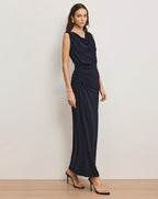 Veronica Beard Kerilyn Ruched Maxi Dress - Navy