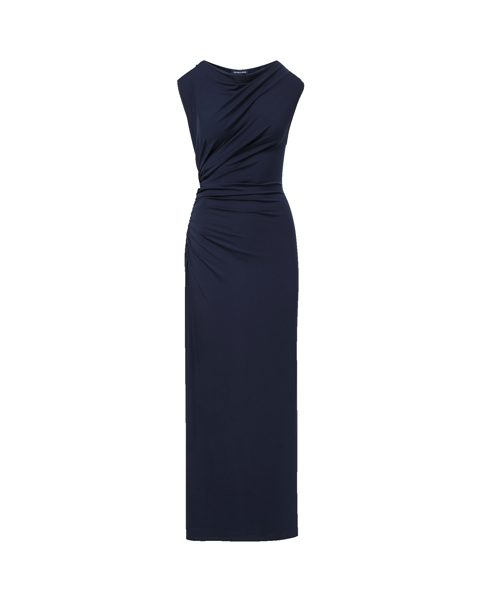 Kerilyn Ruched Cowl Neck Maxi Dress in Navy | Veronica Beard