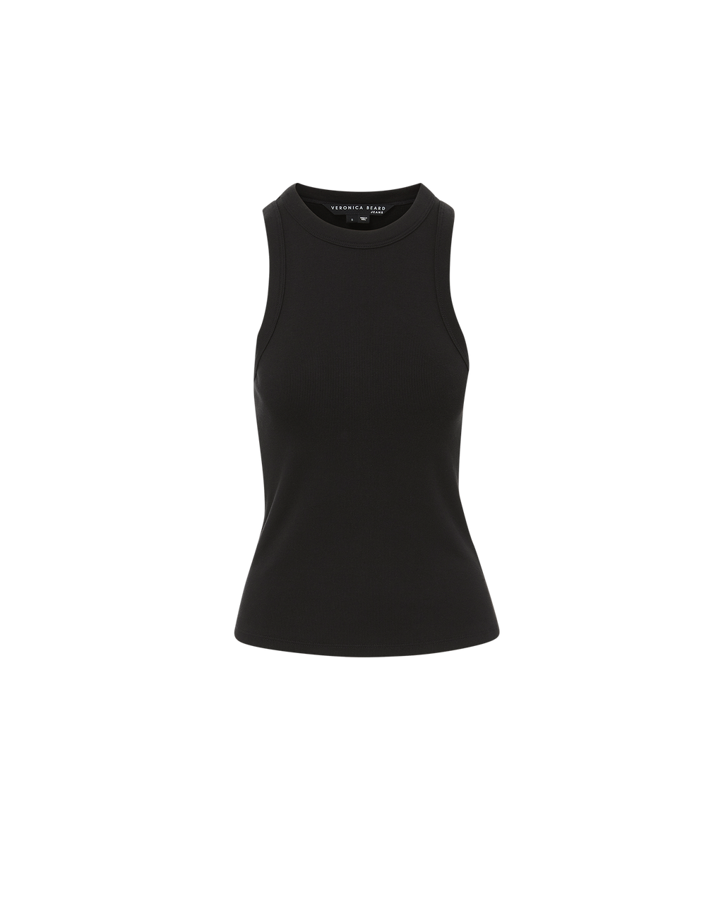 Jordyn Cropped Tank Top in Black | Veronica Beard
