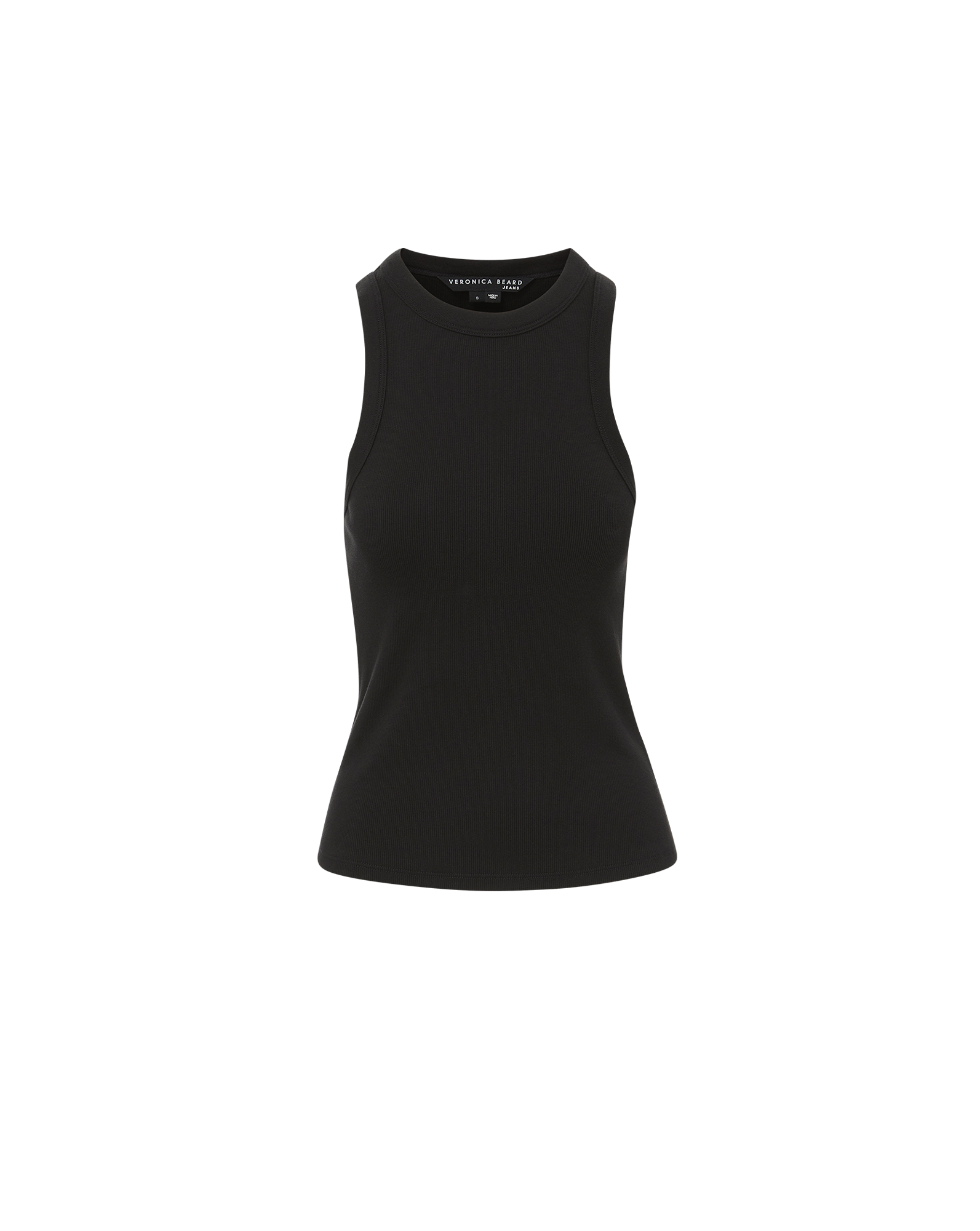 Jordyn Cropped Tank Top in Black | Veronica Beard