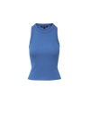 Veronica Beard Jordyn Cropped Tank Top - Blue Coast