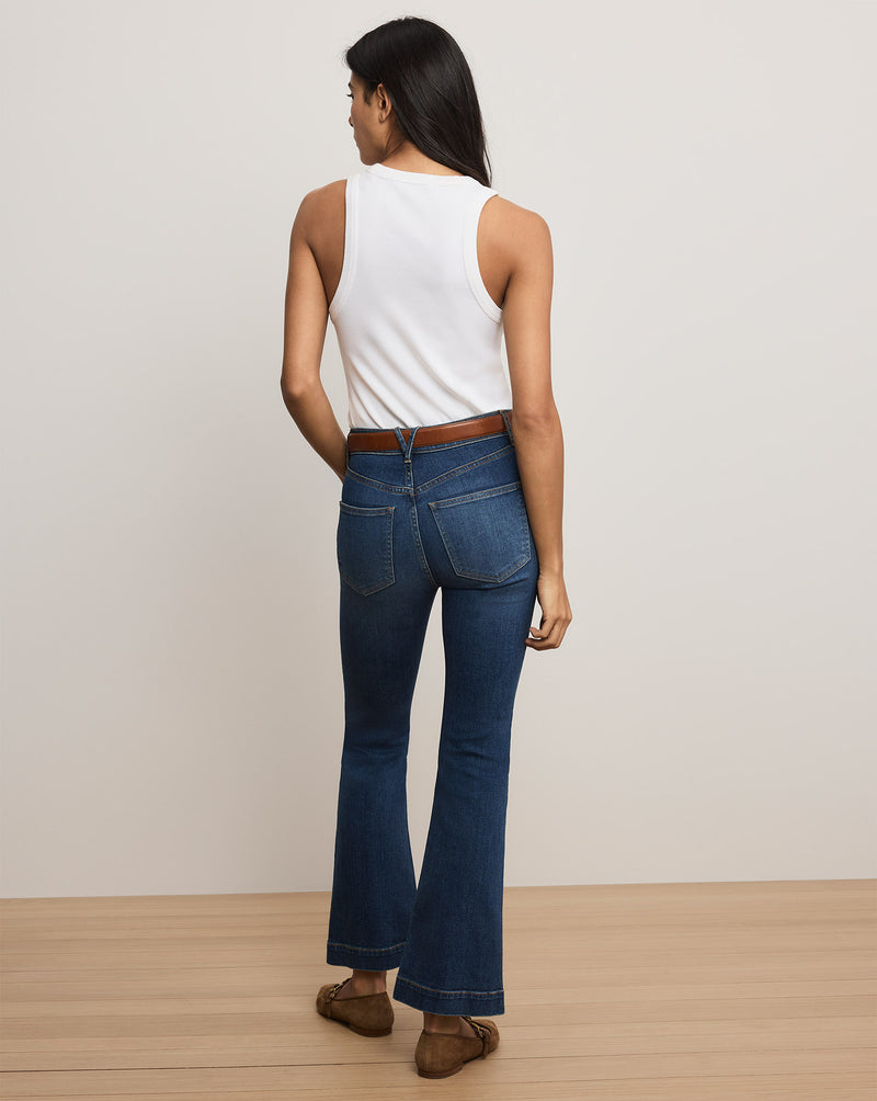 Veronica Beard Jordyn Cropped Tank Top - White