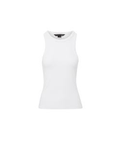 Veronica Beard Jordyn Cropped Tank Top - White