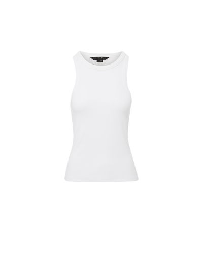 Veronica Beard Jordyn Cropped Tank Top - White