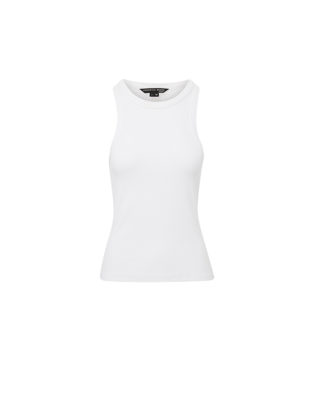 Veronica Beard Jordyn Cropped Tank Top - White