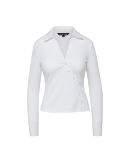 Veronica Beard Brenner Button-Down Top - White