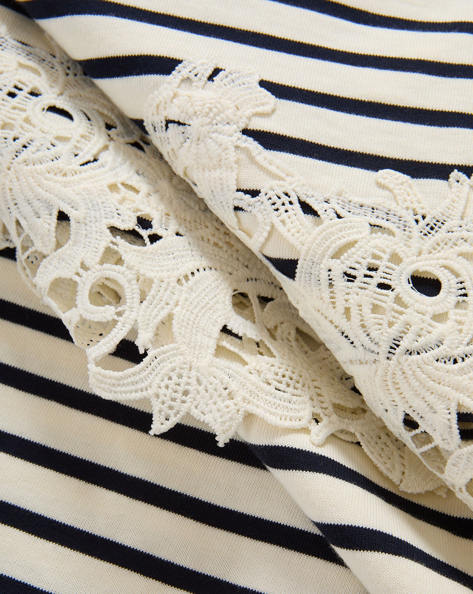 striped lace dress Elegant Black And White Striped Lace Dress