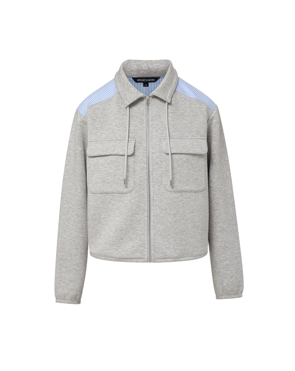 Veronica Beard Stellant Stretch-Scuba Jacket Light Heather Grey