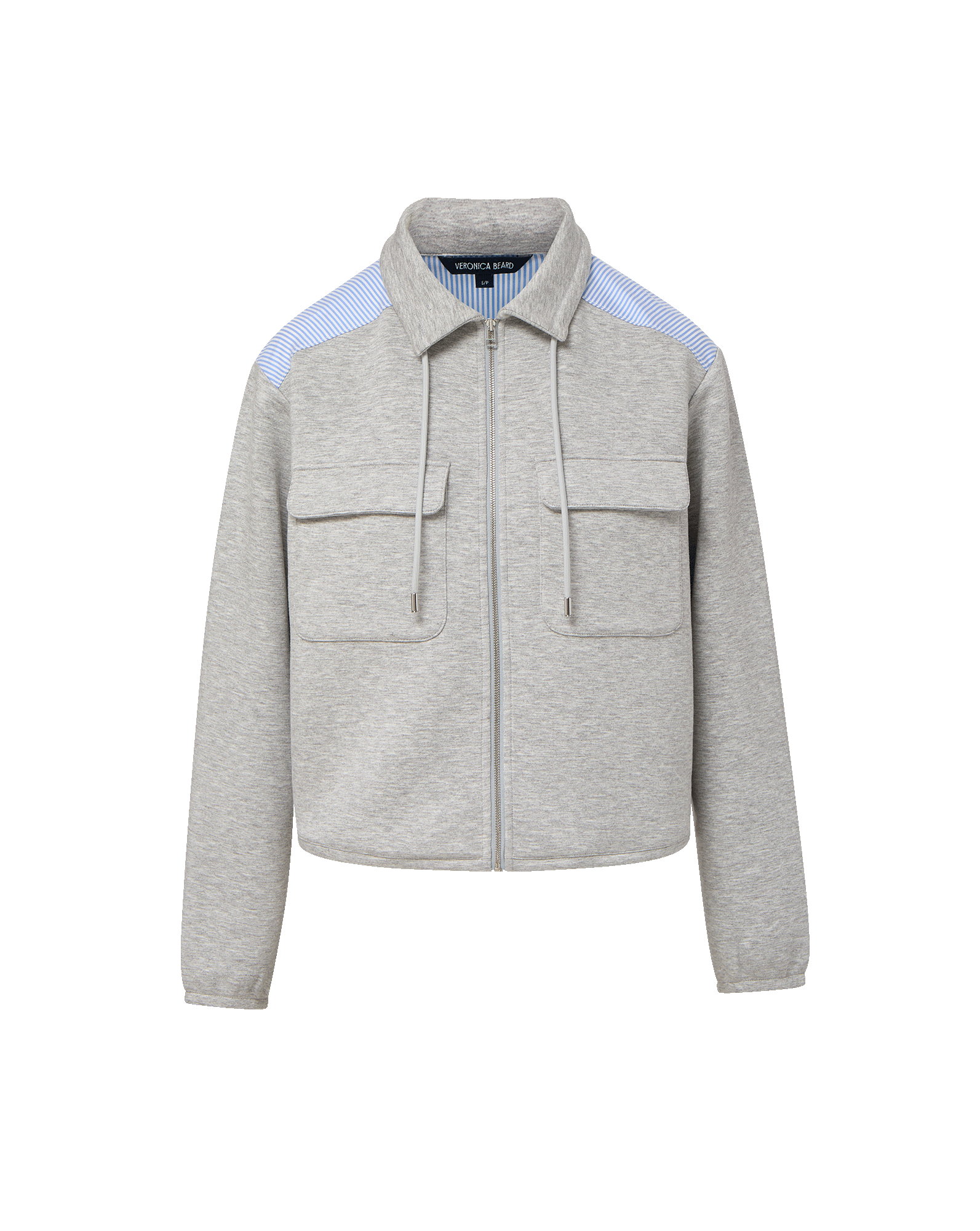 Veronica Beard Stellant Stretch-Scuba Jacket Light Heather Grey