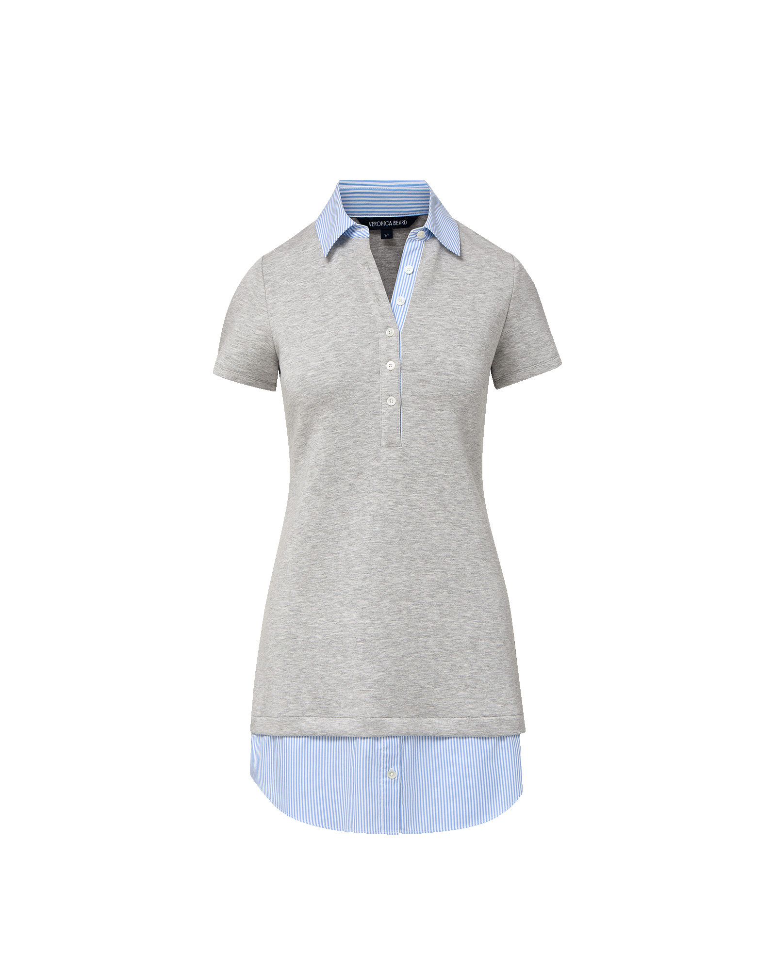 Veronica Beard Kenwood Mixed-Media Mini Dress | Light Heather Grey | Size XL Veronica Beard Kenwood Mixed-Media Mini Dress | Light Heather Grey | Size XL