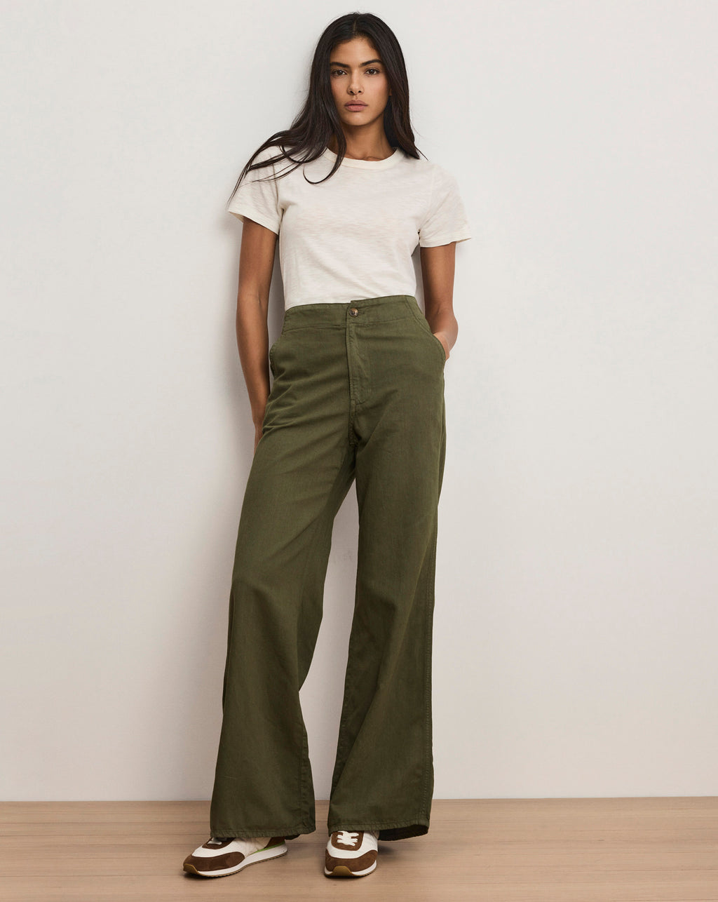 Veronica Beard Kasey Wide-Leg Pant - Army
