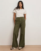 Veronica Beard Kasey Wide-Leg Pant - Army