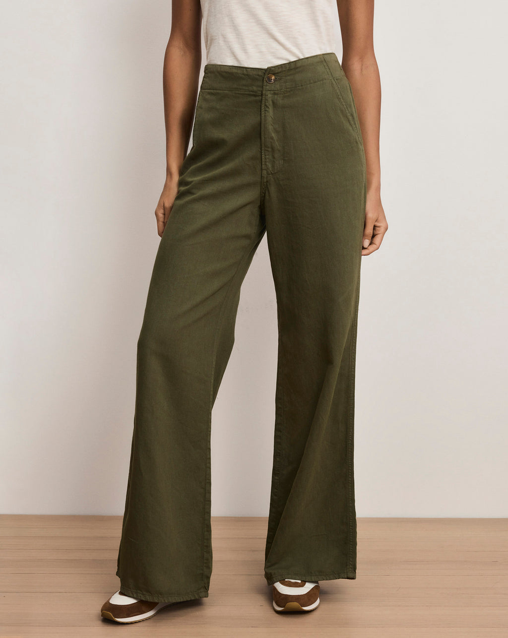 Veronica Beard Kasey Wide-Leg Pant - Army
