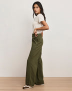 Veronica Beard Kasey Wide-Leg Pant - Army