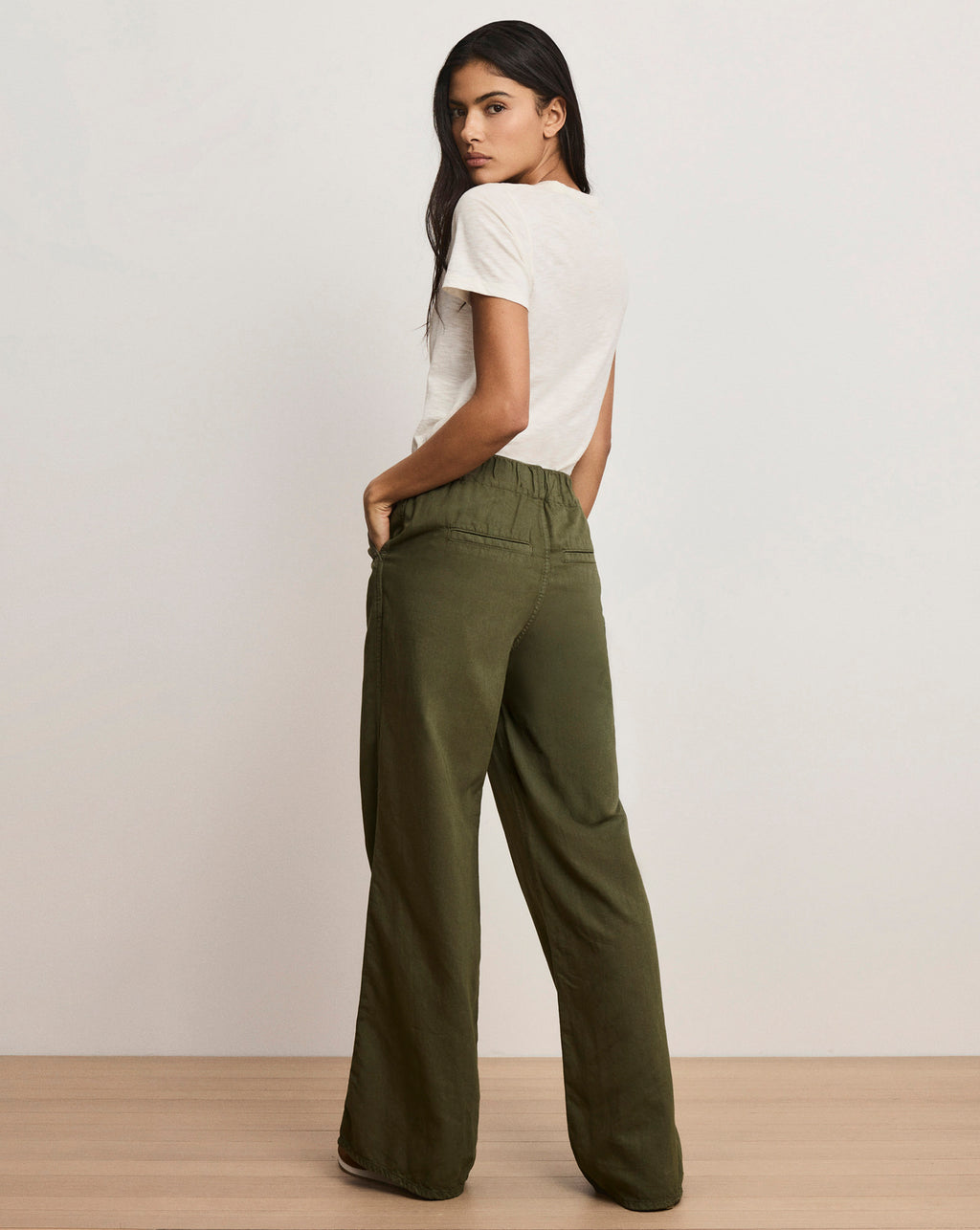 Veronica Beard Kasey Wide-Leg Pant - Army