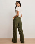 Veronica Beard Kasey Wide-Leg Pant - Army