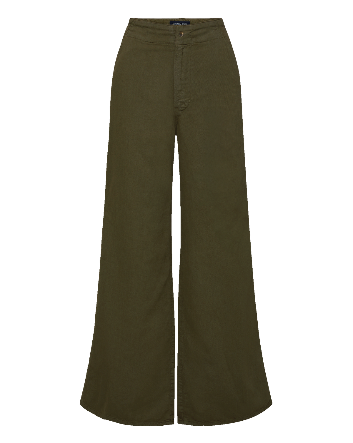 Kasey Wide-Leg Pant in Army Green | Veronica Beard