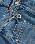 Veronica Beard Dylan Patch-Pocket Straight-Leg Jean - Orbit Glare