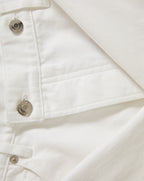 Veronica Beard Ellis Crossover-Waistband Denim Short - White