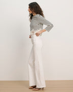 Veronica Beard Crosbie Slim Wide-Leg Jean - White