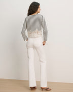 Veronica Beard Crosbie Slim Wide-Leg Jean - White