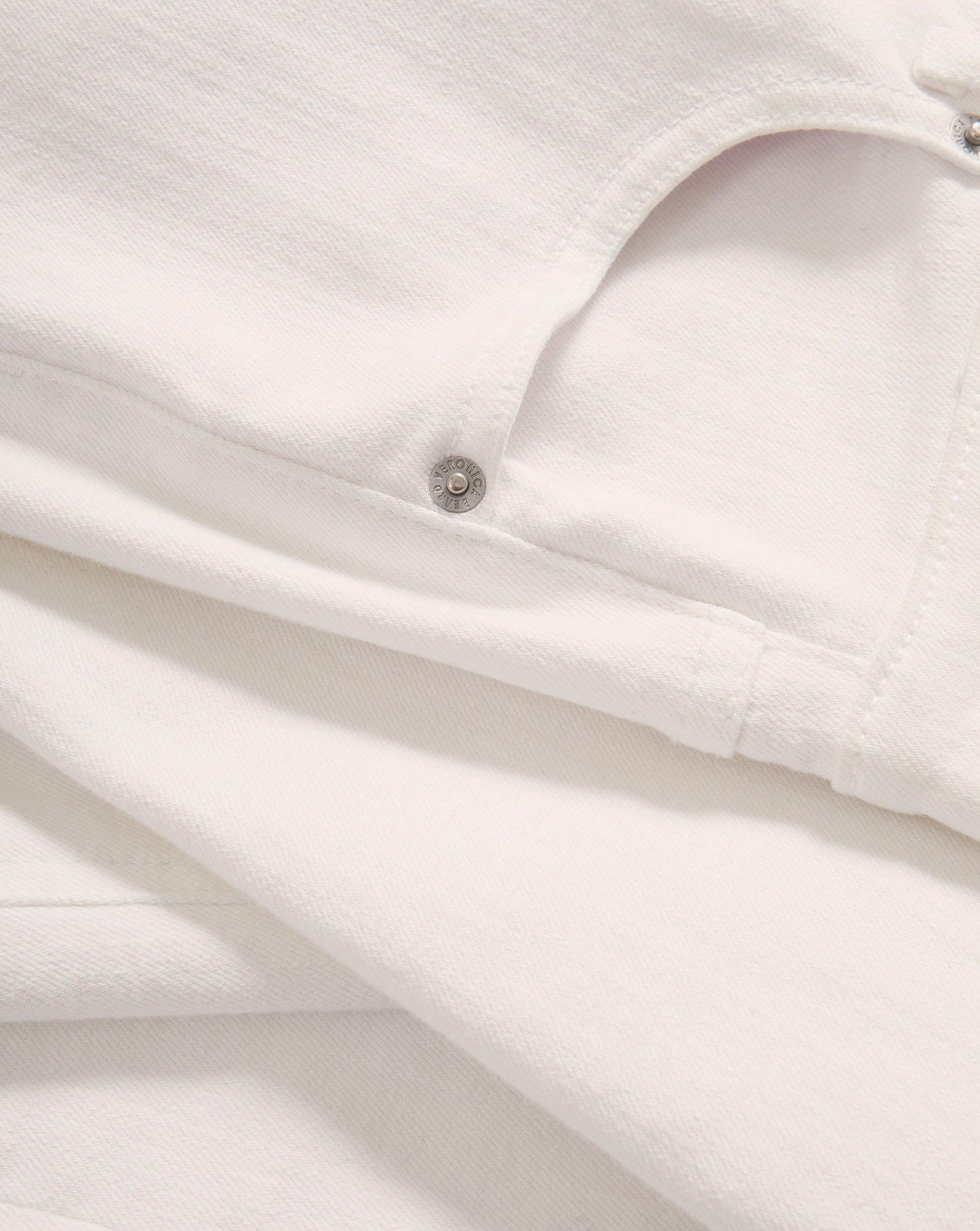 Crosbie Slim Wide-Leg Jean in White | Veronica Beard