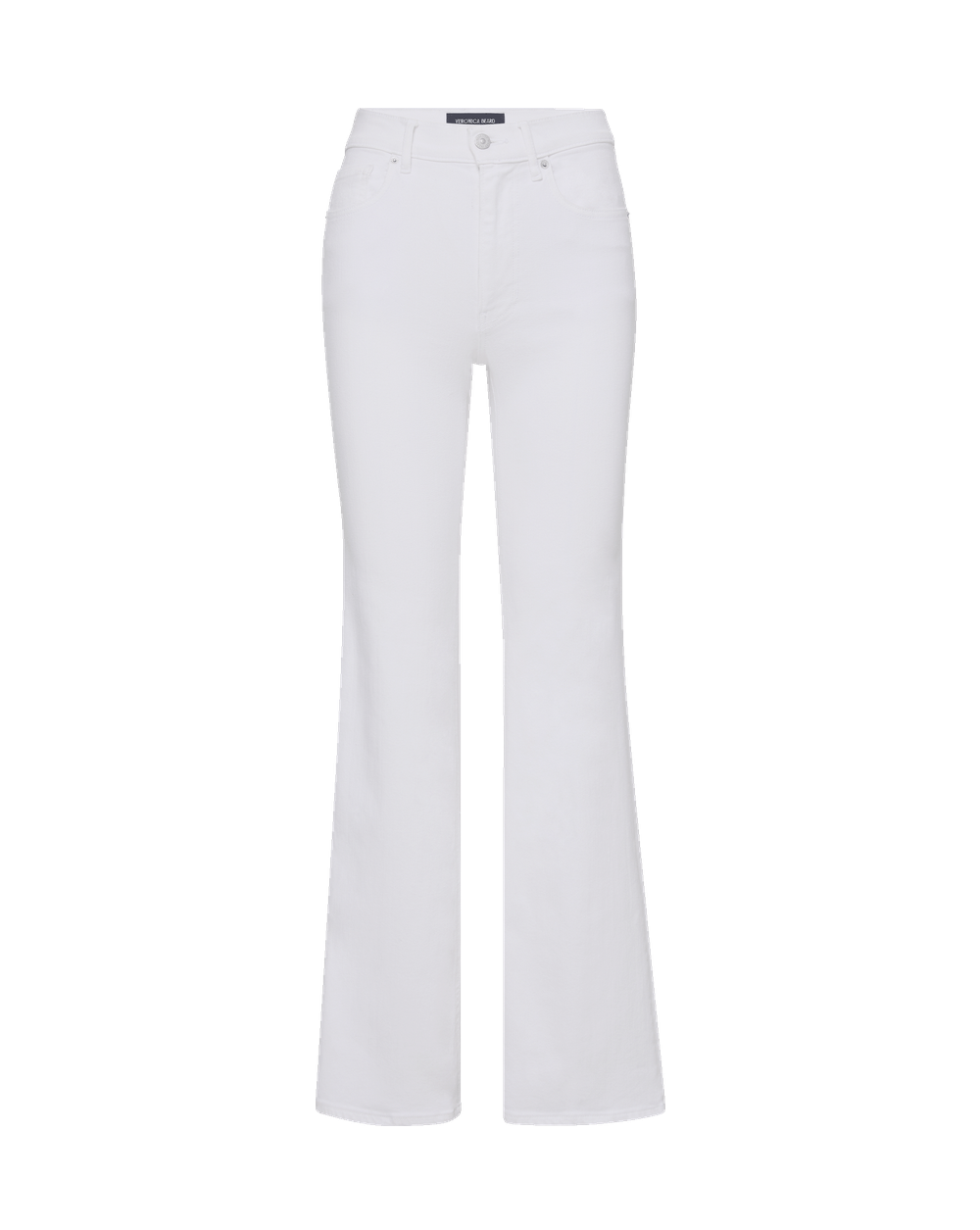 Crosbie Slim Wide-Leg Jean in White | Veronica Beard