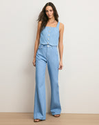 Veronica Beard Spensley Denim Vest - Bayside