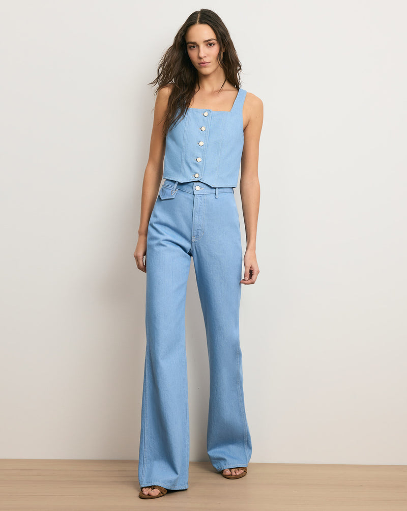 Veronica Beard Spensley Denim Vest - Bayside
