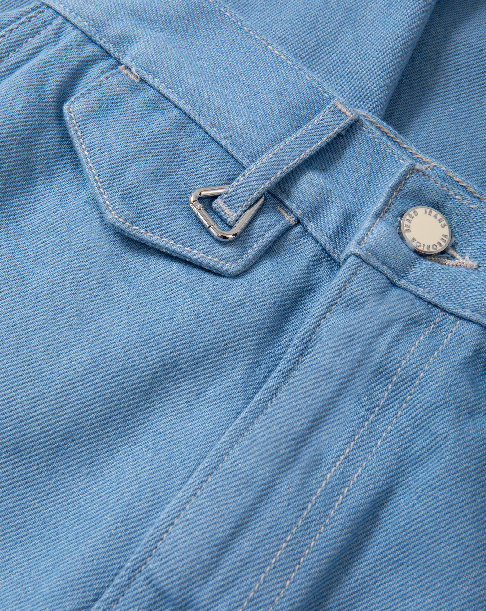 Crosbie Flap-Pocket Slim Wide-Leg Jean in Bayside | Veronica Beard